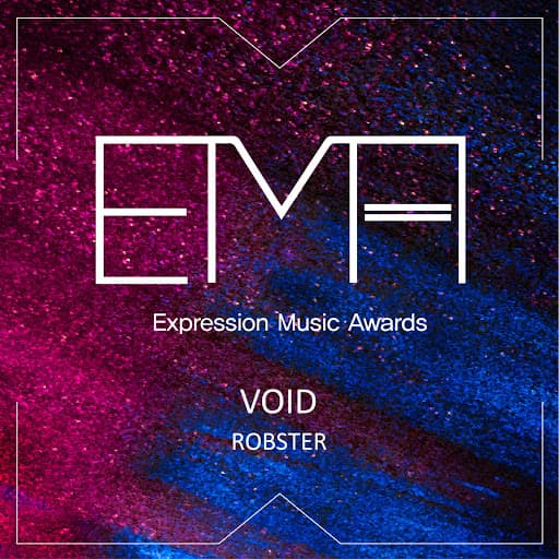Expression Music Awards 앨범 커버. 자주색과 파란색이 번지는 배경 위에 EMA 로고와 VOID, ROBSTER라는 글자가 적혀 있다.